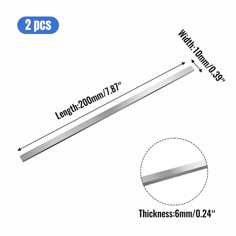 SUNKOO 304 Stainless Steel Flat Bar 2PCS, 1/4" Thick 3/8" Wide 8" Long, Brushed Finish, Durable Versatile Trim Strips, Easy to Shape for DIY, Kitchen, Home Repairs - Image 2